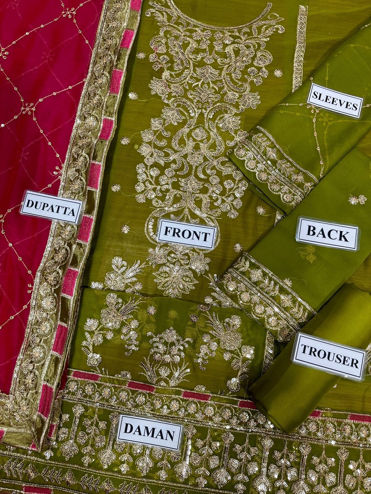 chiffon embroidered luxury unstiched 3pc✓