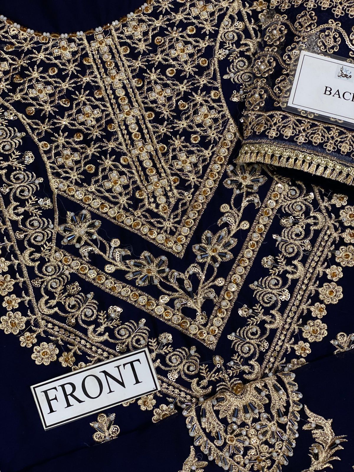 chiffon embroidered sequence hand embellished luxury unstitched 3pc✓