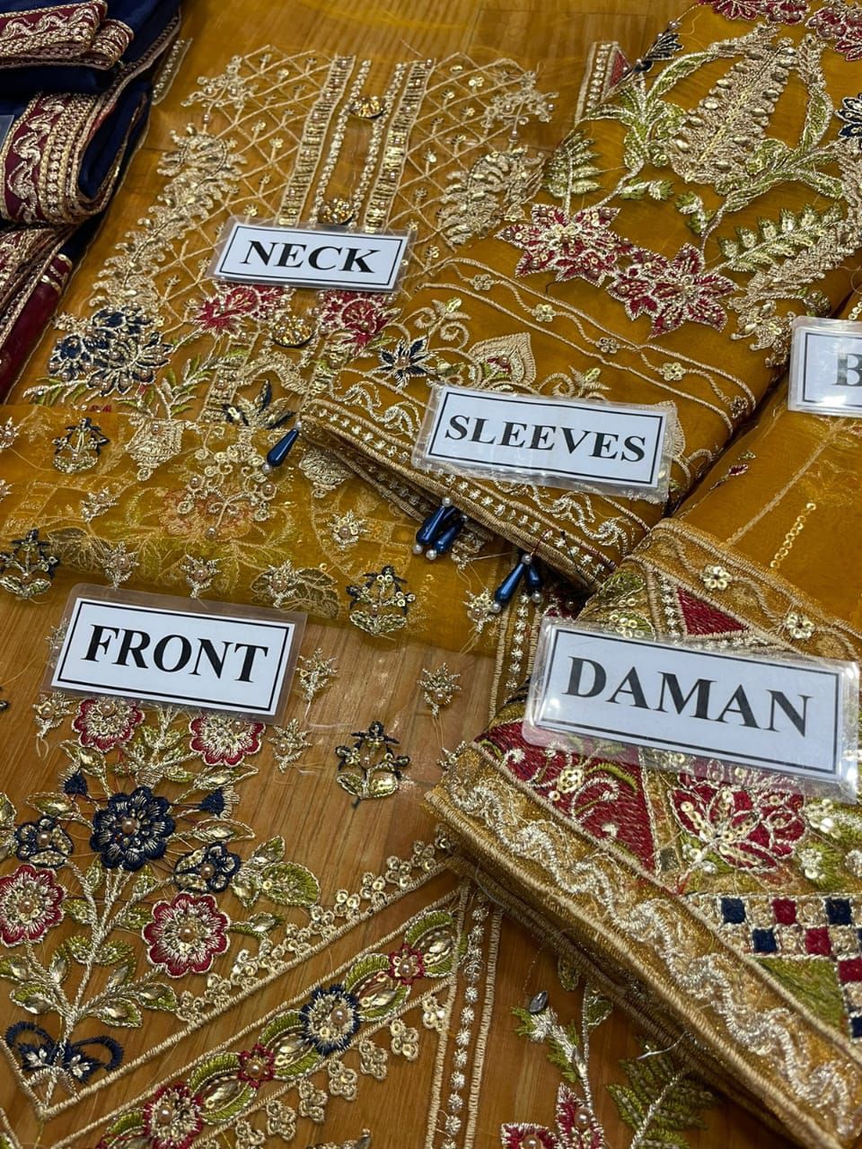 organza embroidered party wear luxury unstitched 3pc✓