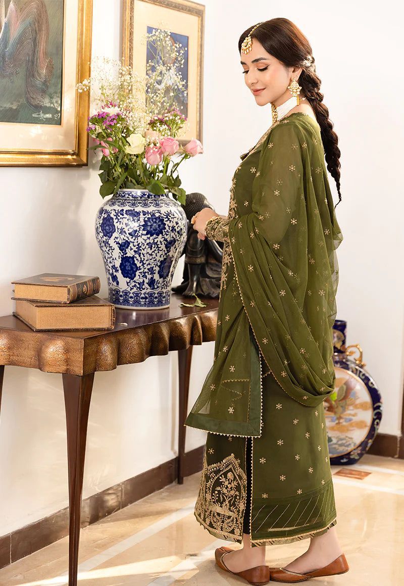 chiffon embroidered luxury unstiched 3pc✓