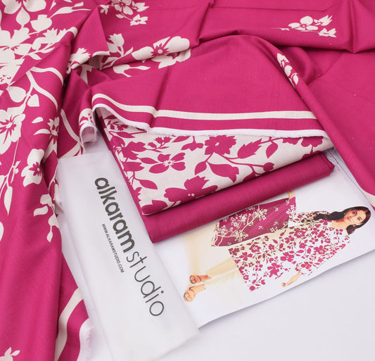 khaddar printed unstitched 3pc✓