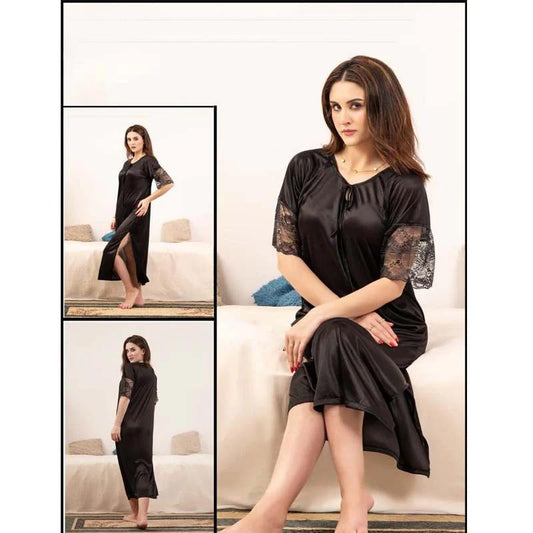 Comfortable Black Jersey Nightwear Set