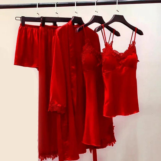 Red Jersey Nightwear Set